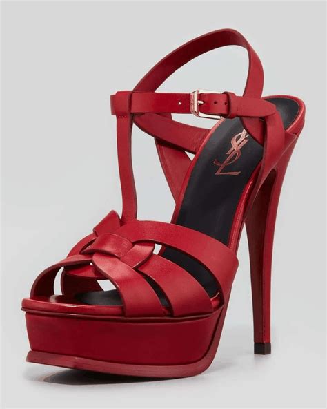 ysl tribute sandal red|YSL tribute stiletto sandals.